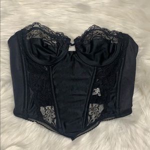 Black lace bustier top